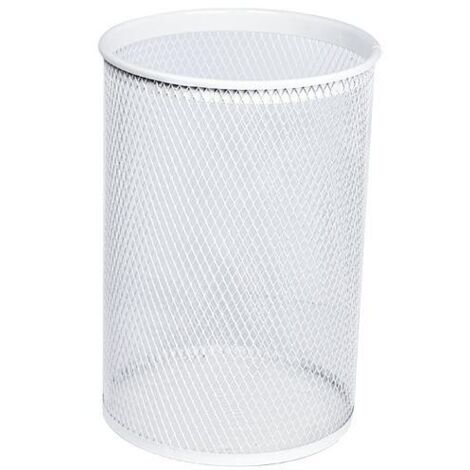 Sanela Paniers métalliques - Poubelle, 13 l, blanche SLZN 96A