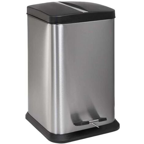 Sanela Poubelles - Poubelle en inox, 6 litres, mat SLZN 78X