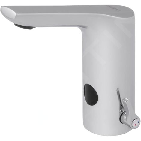 Sanela Robinet infrarouge - Mitigeur de lavabo automatique, alimentation depuis pile de 6V, inox SLU 76B