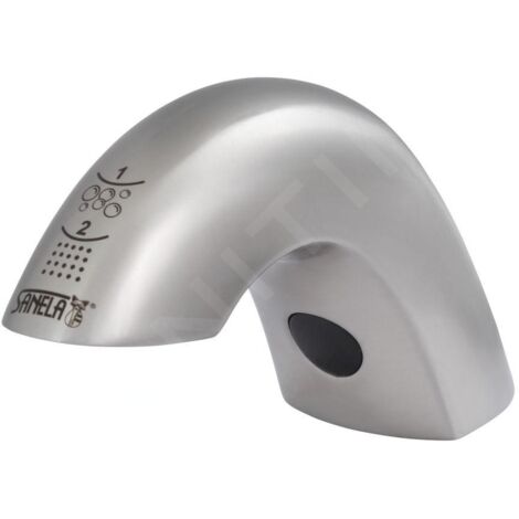 Sanela Robinet infrarouge - Mitigeur de lavabo automatique avec électronique ALS, alimentation réseau, inox SLU 46MD
