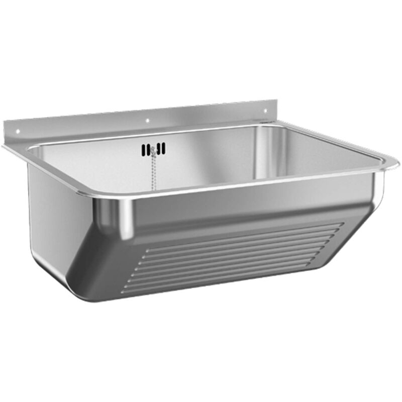 Vidoirs en inox - Vidoir suspendu 55x45x22 cm, avec planche à laver, inox mat slvn 08 - Sanela