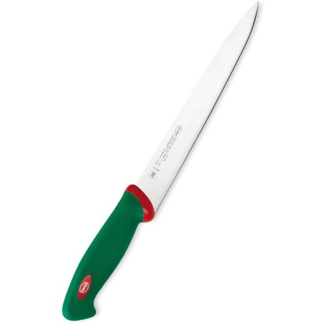 Sanelli Premana Professional Coltello Yanagi Ba, Acciaio Inossidabile, Verde/Rosso, 37.0x3.0x3.5 cm