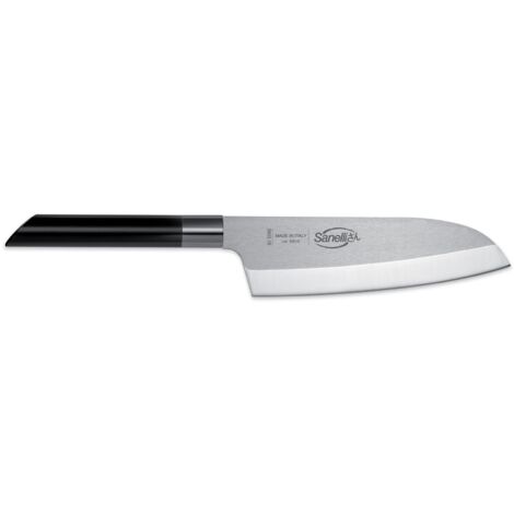 Sanelli SanelliSan Coltello Santoku, Acciaio Inossidabile, Nero/Grigio