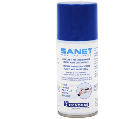 SANET blu ocean - bomboletta spray 150 ml - sanificante rinfrescante profumato - igienizzante per condizionatori 00000011619