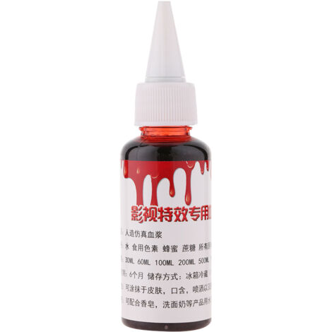 Sang Artificiel Professionnel 50ml pour Effets Zombie et Cicatrices - Maquillage Halloween Réaliste