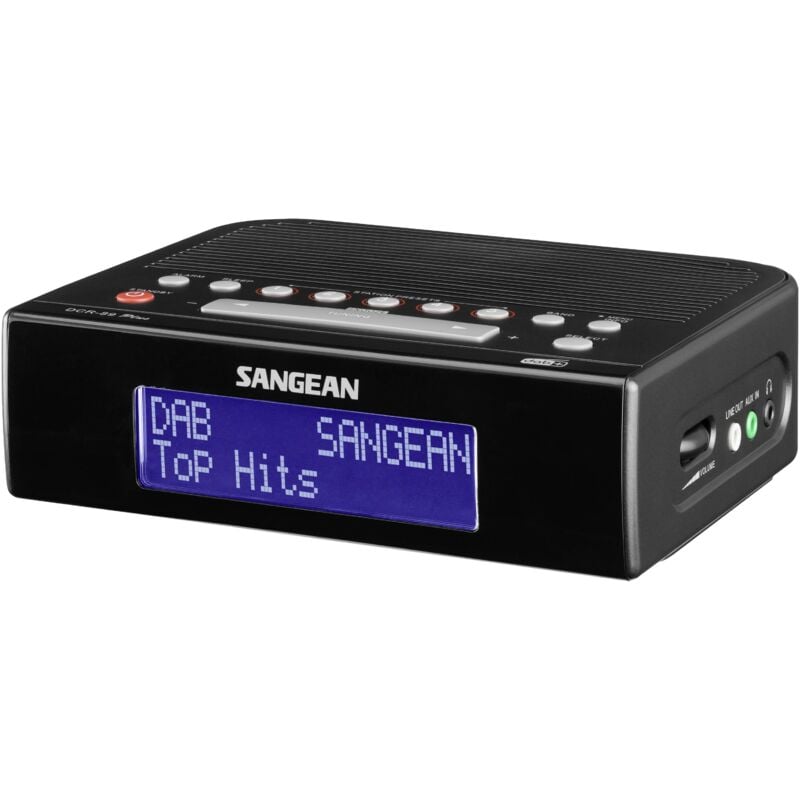 Sangean DCR-89+ Radio-réveil DAB+, FM AUX, USB fonction réveil noir W370302