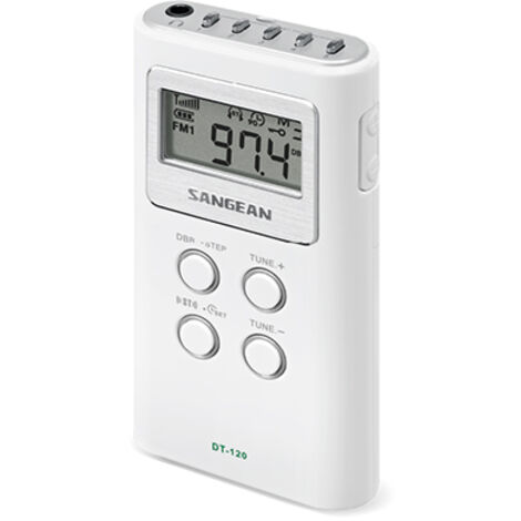 SANGEAN DT-120 BLANCO RADIO PORTÁTIL AM/FM 15 PRESINTONIAS