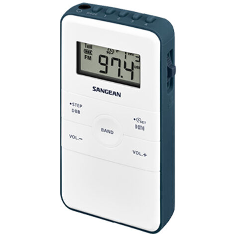 SANGEAN DT-140 BLANCO RADIO DE BOLSILLO FM AM BATERÍA RECARGABLE