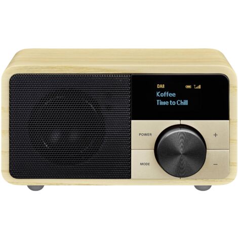 Sangean Genuine Mini DDR-7 Radio de table DAB+, FM AUX, Bluetooth bois