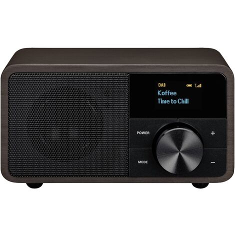 Sangean Genuine Mini DDR-7 Radio de table DAB+, FM AUX, Bluetooth marron foncé R165711