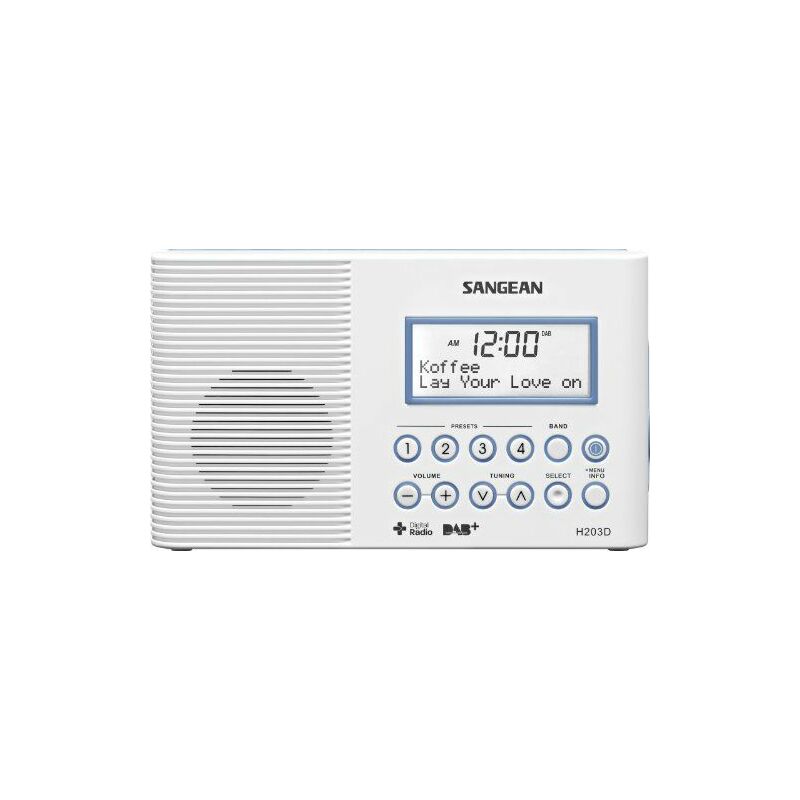H203D Personal Digital White radio - Sangean