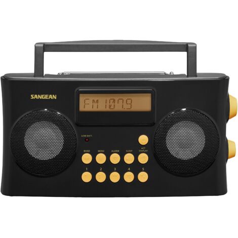 Sangean PR-D17 Radio de poche FM, AM, FM AUX synthèse vocale, touche sensitive, fonction réveil noir C305592
