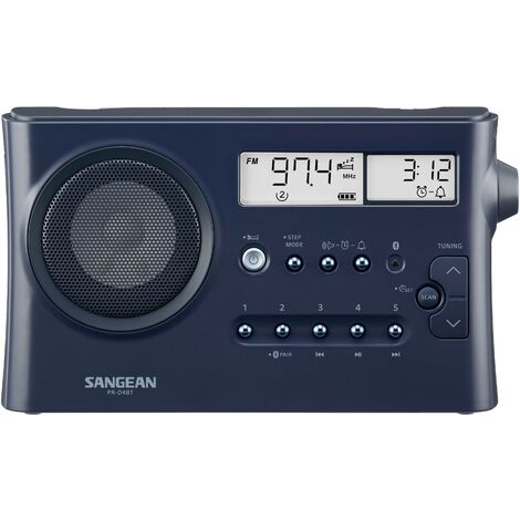 Sangean PR-D4BT Radio de table FM, AM, AM, FM Bluetooth fonction réveil bleu foncé X927142
