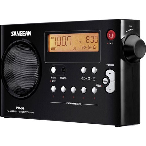 Sangean PR-D7 Kofferradio UKW, MW Schwarz