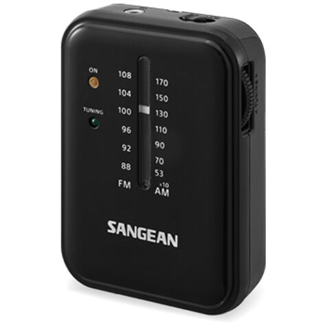 SANGEAN SR-32 NEGRO RADIO DE BOLSILLO FM/AM AURICULARES JACK Y CORREA