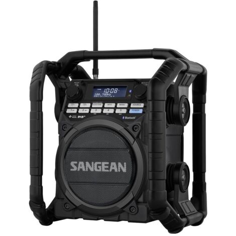 Sangean U-4 DBT+ Radio da cantiere DAB+, FM AUX, Bluetooth, USB Funzione di carica della batteria , ricaricabile, imper