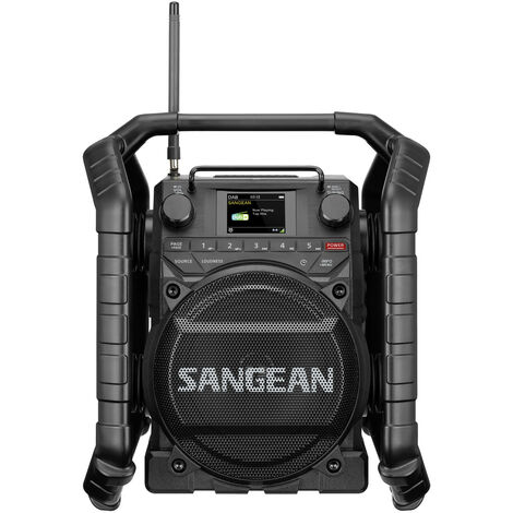 Sangean U-4X Baustellenradio DAB+, UKW Bluetooth®, USB, AUX, NFC  wiederaufladbar, wasserdicht, stoß