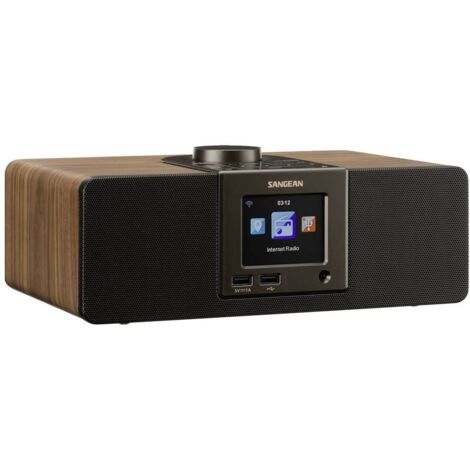 Sangean WFR-32 Radio Internet da tavolo Internet Bluetooth, AUX, USB, Internetradio incl. telecomando Nero, Legno
