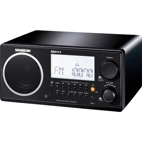 Sangean WR-2 Tischradio UKW, MW    Schwarz