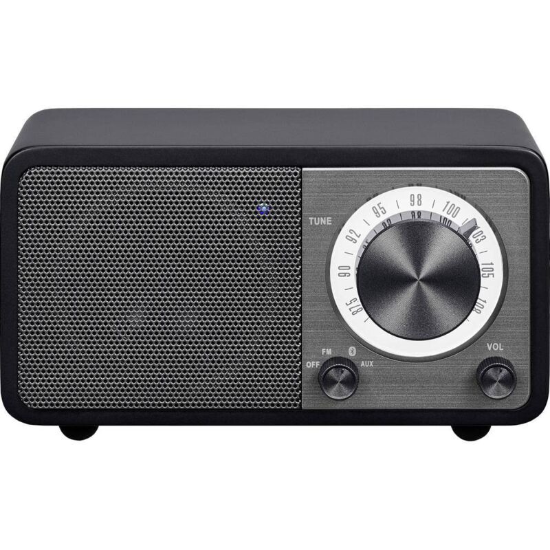 Wr-7 radio da tavolo analogica nera opaca fm bluetooth batteria ricaricabile agli ioni di litio - Sangean