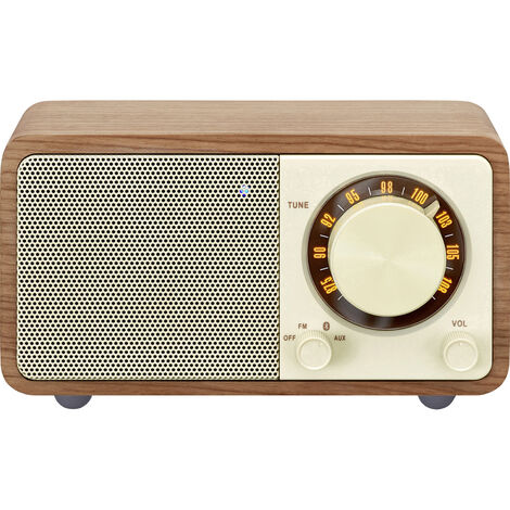 Sangean wr-7 walnut desktop analog radio fm bluetooth wiederaufladbarer li-ion akku