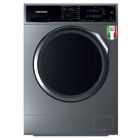 SANGIORGIO Lavabiancheria Libera Installazione Carica Frontale 8 Kg 1400 Giri Silver