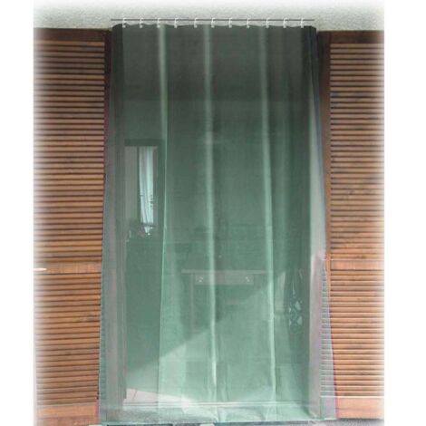 SANGIORGIO Tenda zanzariera frangisole, per porte, tessuto in poliestere 100%, puÒ essere rimossa facilmente, non si scolora ai raggi del sole, cm 150xh.250, incluso anelli con ganci, rinforzo in pvc 