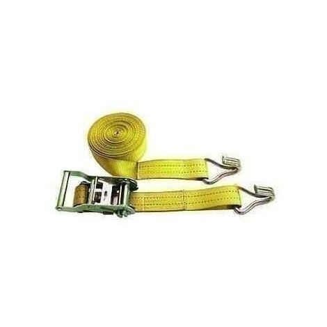 Sangle 35mm avec tendeur et 2 crochets L:4,5m pour remorque