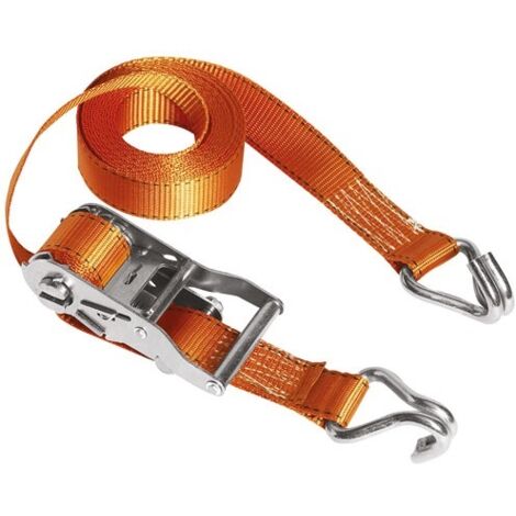 Master Lock – Sangle à cliquet 4,5 m – Largeur 35 mm – Polyester résistant aux UV – Force d'arrimage 600 kg – Double crochet en J - S274582