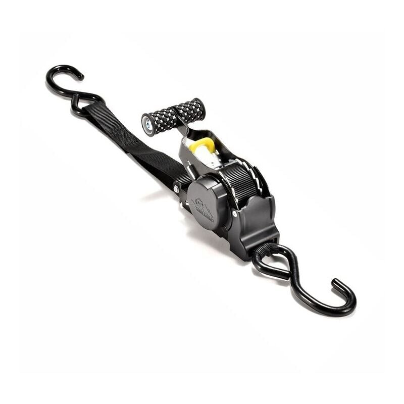 SNQ - Sangle à cliquet auto-rétractable robuste 10' 1' avec crochet en s