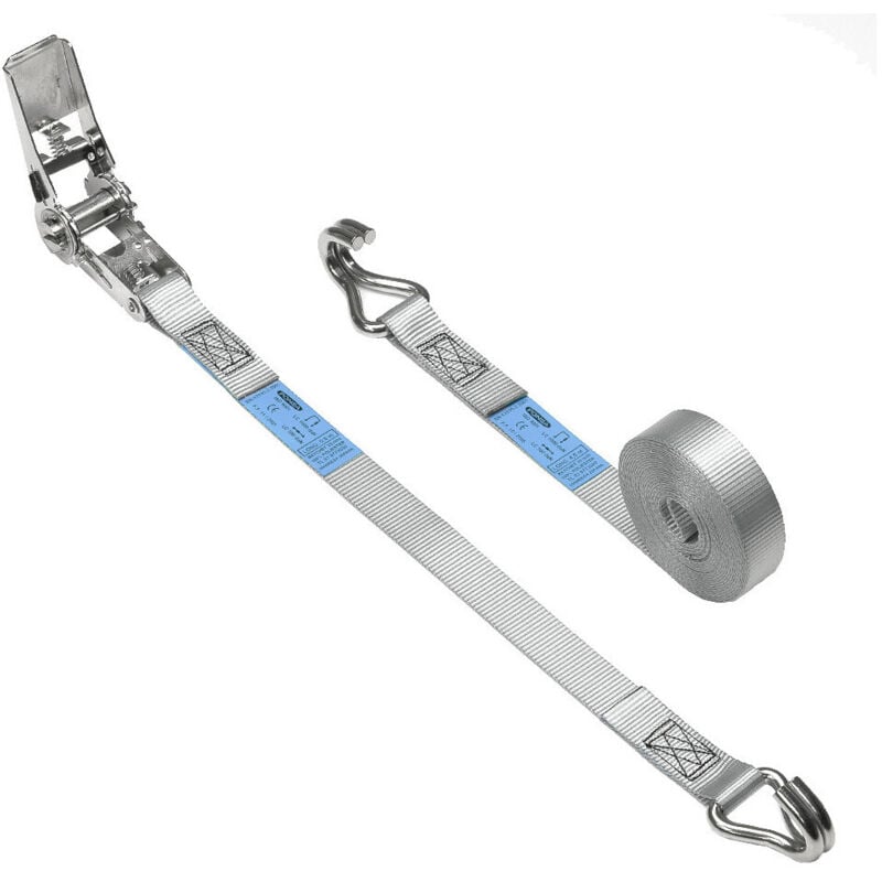 Outifrance - Sangle à Cliquet 25mm 5m Inox Crochet Ferme 027,043,025,503 Ponsa