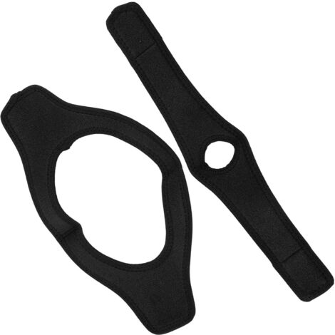 Sangle Anti-Ronflement Menton Ajustable et Confortable pour un Sommeil Paisible - Noir