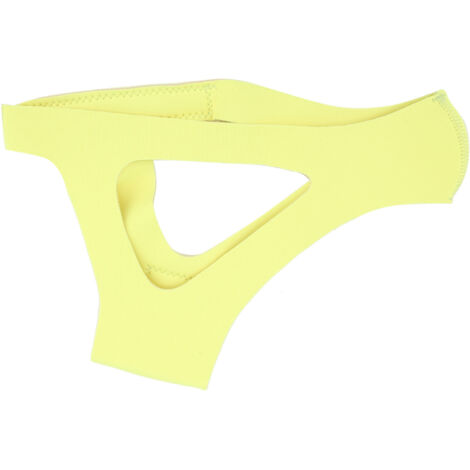 Sangle Anti-Ronflement Réglable, Bandeau de Menton Respirant pour un Soutien Maxillaire Confortable (Jaune)