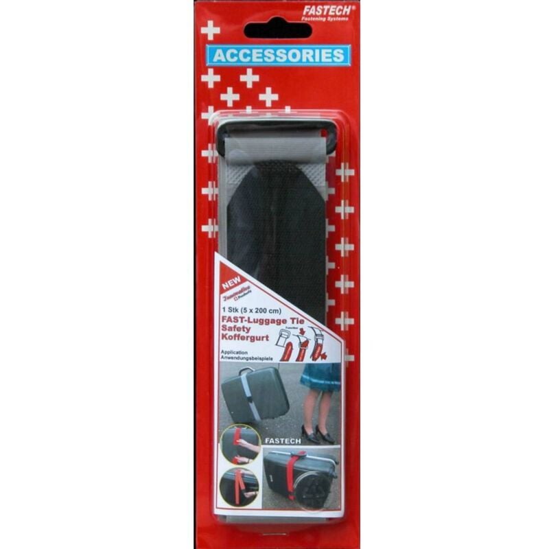 922-0822 Sangle auto-agrippante avec boucle partie velours et partie agrippante (l x l) 2000 mm x 50 mm gris 1 - Fastech