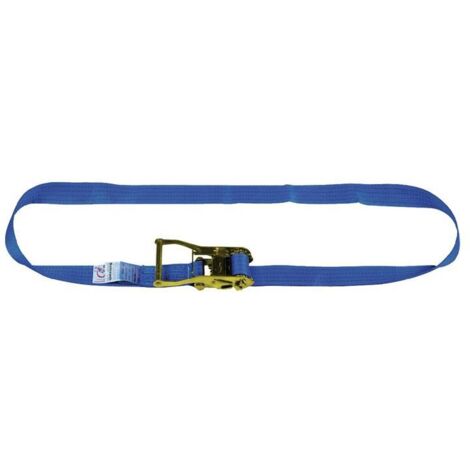 Sangle d'amarrage DIN EN 12195-2 longueur 5 m largeur 50 mm avec rochet LC U 3000 daN