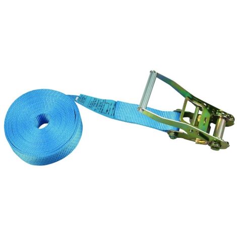 Sangle d'arrimage 1 partie bleu 6 mètres largeur 35 mm 3200 daN - PMS INDUSTRIE
