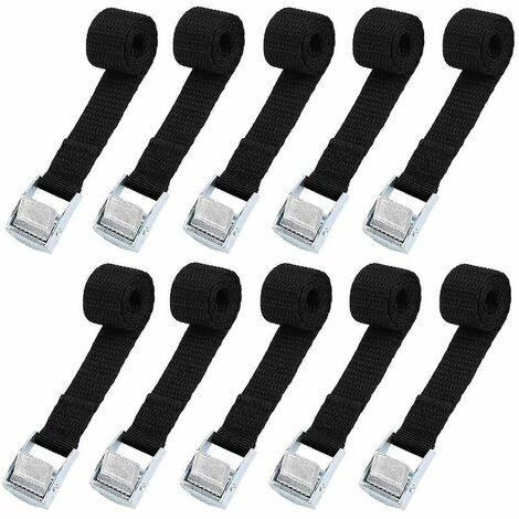 Sangle d'arrimage 10 pièces, sangles de cargaison, attache à boucle à came pour kayak d'arrimage