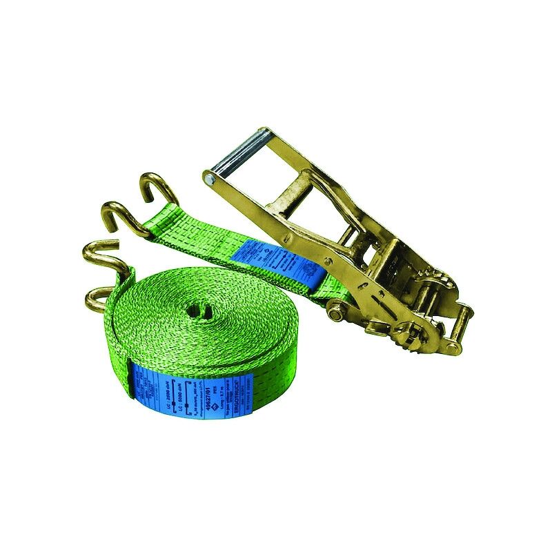 Sangle d'arrimage 2 parties vert 9 mètres 2500 daN doigts écartés - PMS INDUSTRIE