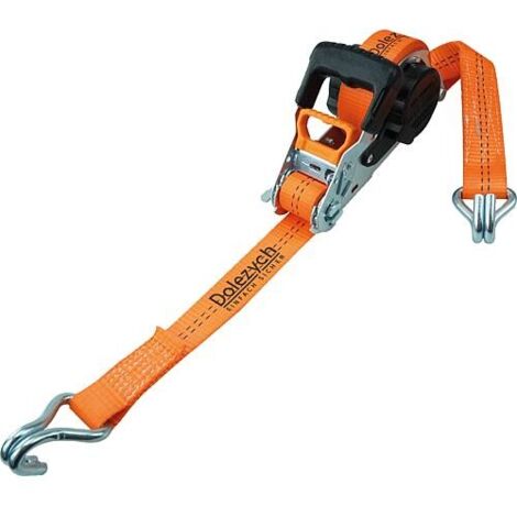 Sangle d’arrimage à cliquet avec enrouleur automatique, 2 parties, sangle 35mm, longueur 5m, 1000 daN