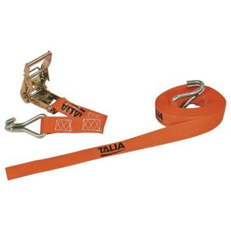 SANGLE D'ARRIMAGE A CLIQUET ORANGE 6MX35MM TALIAPLAST - 402200