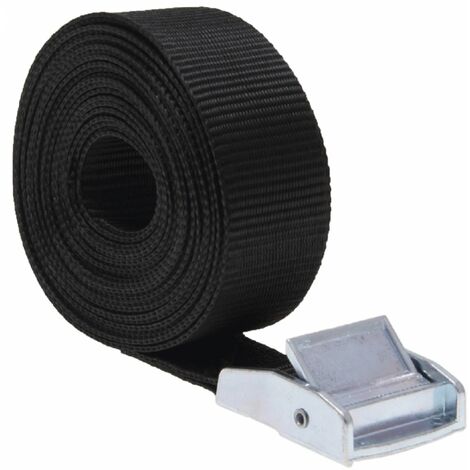 Sangle d'arrimage avec boucle - 25 mm x 5 m - Noir - Linxor