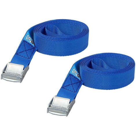 Sangle D'arrimage Bleu Avec Boucle De Serrage 2x 2,5 Mètres