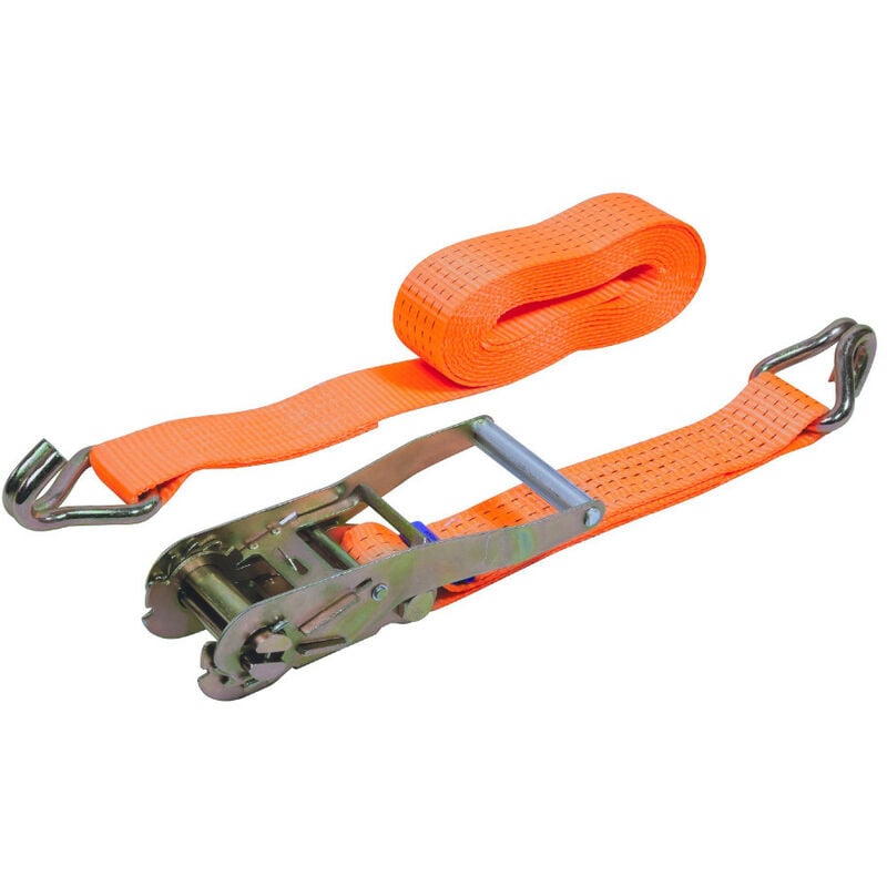 Abtech - Sangle d'arrimage à cliquet 5 tonnes - 10m x 50mm - crochets fermés