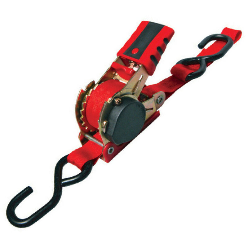 Sangle à Cliquet Retractable 25mm 2,4m Avec Crochet Ferme 013,289,025,501 Ponsa