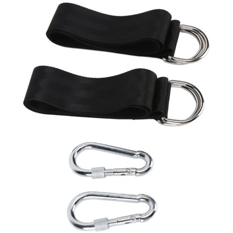 Sangle de Balançoire Extensible Résistante - 2 Sangles et 2 Boucles pour Hamac Camping Extérieur Polyester Haute Résistance