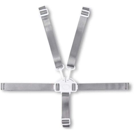 Sangle de chaise haute pour bébé, harnais de rechange à 5 points pour chaise haute gris