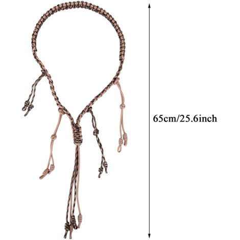 Sangle de Chasse en Paracord Portable pour Appel d'Oiseaux (Camouflage Vert et Kaki)