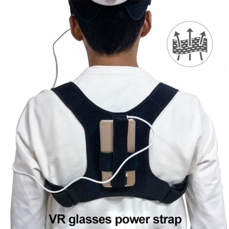Sangle de Dos pour Oculus Quest 2, Housse de Batterie Externe, Correcteur Postural Respirant et Léger