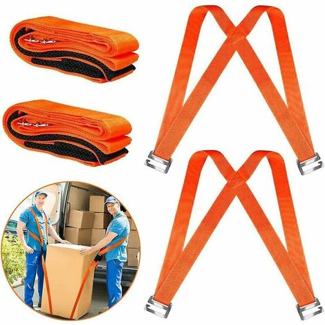 Sangle de d��placement, sangle de levage jusqu'�� 200 kg Aide au d��placement des sangles mobiles pour le transport de meubles lourds pour faciliter le levage d'objets lourds r��duit les douleurs dorsales