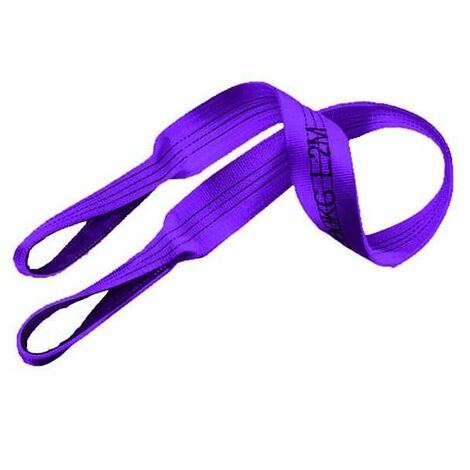Sangle de levage avec bande double couche 50mm - 2m x 50h mm. - capacité 1000 kg, couleur violet
